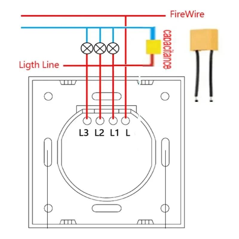 Kondensator 3.3 UF 275 VAC Anti-Lichtblitz-Sicherheitskondensator. Geeignet für intelligente Touch-Schalter ohne Neutralleiter, elektrische Lüfter usw.