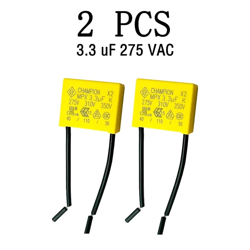 Kondensator 3.3 UF 275 VAC Anti-Lichtblitz-Sicherheitskondensator. Geeignet für intelligente Touch-Schalter ohne Neutralleiter, elektrische Lüfter usw.
