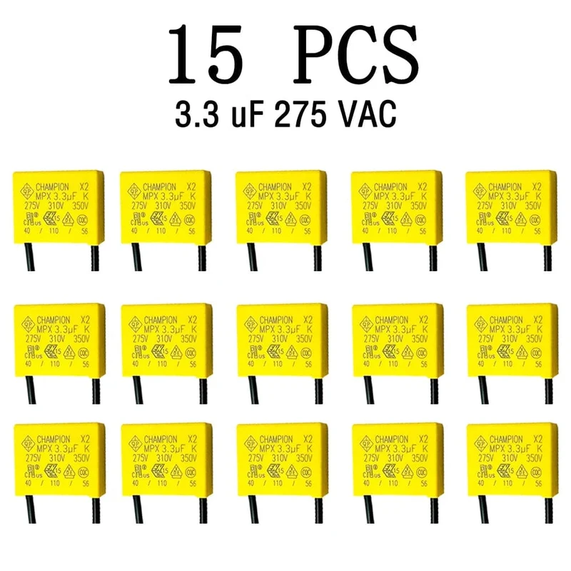 Kondensator 3.3 UF 275 VAC Anti-Lichtblitz-Sicherheitskondensator. Geeignet für intelligente Touch-Schalter ohne Neutralleiter, elektrische Lüfter usw.