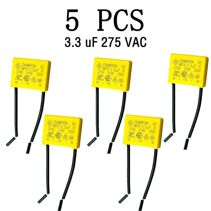 Kondensator 3.3 UF 275 VAC Anti-Lichtblitz-Sicherheitskondensator. Geeignet für intelligente Touch-Schalter ohne Neutralleiter, elektrische Lüfter usw.