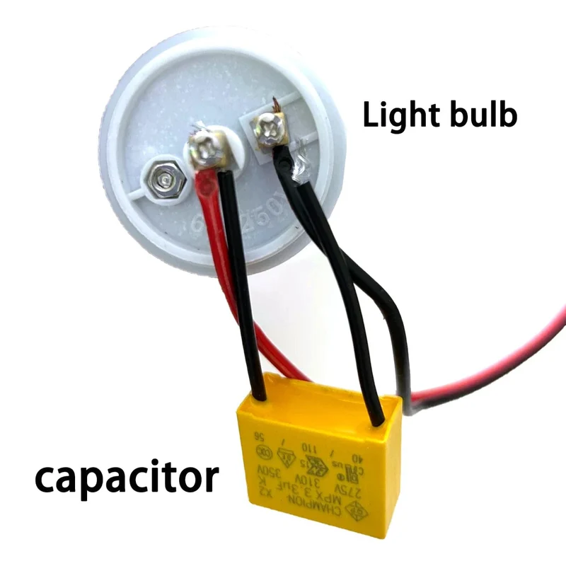 Kondensator 3.3 UF 275 VAC Anti-Lichtblitz-Sicherheitskondensator. Geeignet für intelligente Touch-Schalter ohne Neutralleiter, elektrische Lüfter usw.