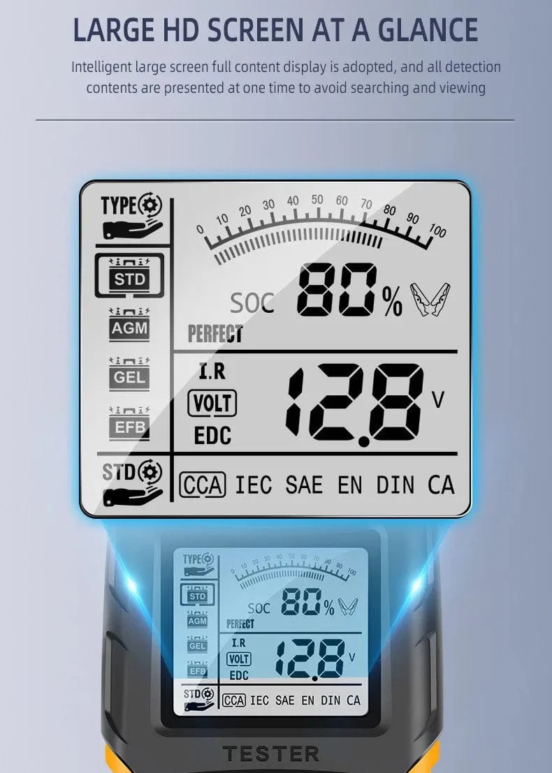12V/24V Autobatterietester Digitalanzeige Parameter Autobatterie Innenwiderstandstester 1 PC