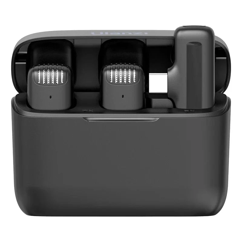 Ulanzi J12 Wireless Lavalier-mikrofon Ansteckmikrofone Set Kurze Videoaufnahme Mini-Mikrofon für iPhone Android Live-Übertragung