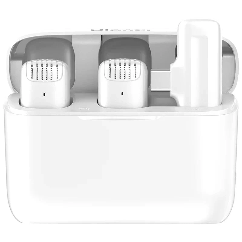 Ulanzi J12 Wireless Lavalier-mikrofon Ansteckmikrofone Set Kurze Videoaufnahme Mini-Mikrofon für iPhone Android Live-Übertragung
