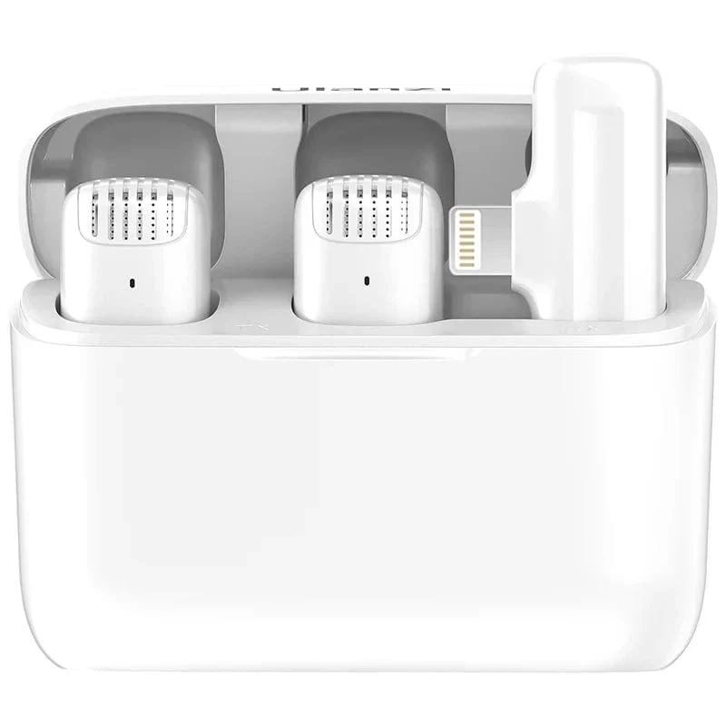 Ulanzi J12 Wireless Lavalier-mikrofon Ansteckmikrofone Set Kurze Videoaufnahme Mini-Mikrofon für iPhone Android Live-Übertragung