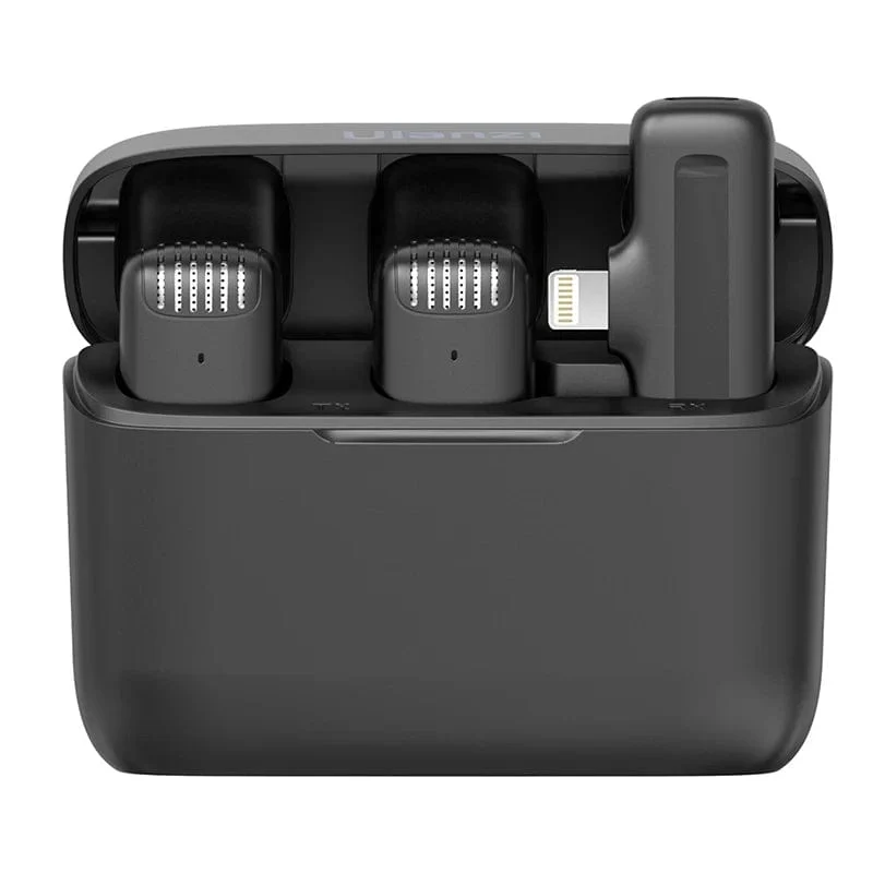 Ulanzi J12 Wireless Lavalier-mikrofon Ansteckmikrofone Set Kurze Videoaufnahme Mini-Mikrofon für iPhone Android Live-Übertragung