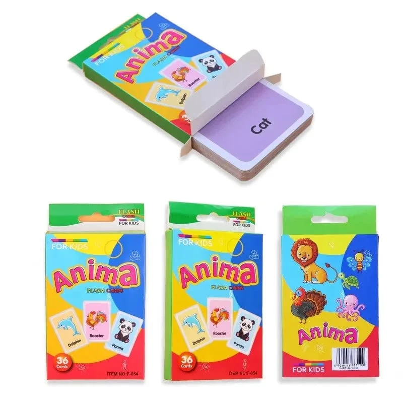 36 stücke Kinder Erkenntnis Karten Körperteile Tiere Früchte Doppel Seite Karteikarten Montessori Baby Kinder Frühen Pädagogisches Spielzeug Geschenke
