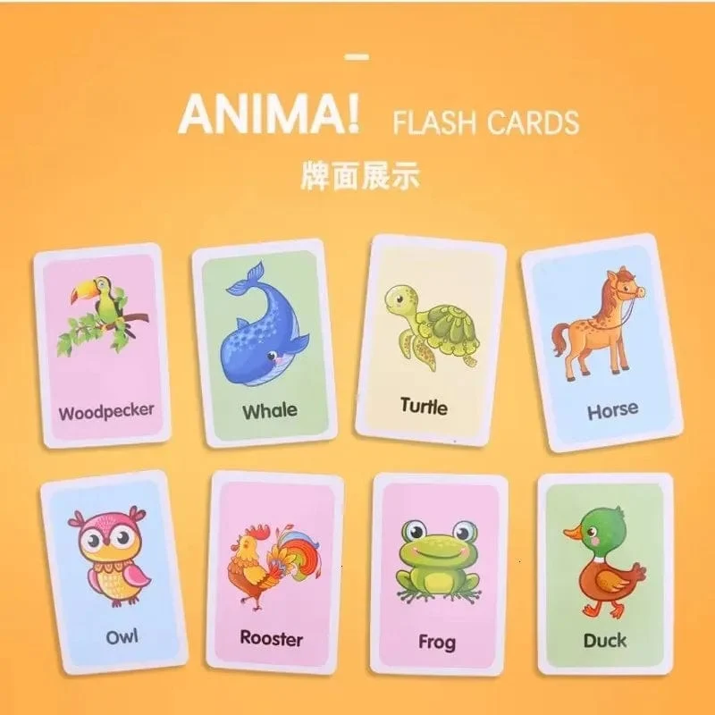 36 stücke Kinder Erkenntnis Karten Körperteile Tiere Früchte Doppel Seite Karteikarten Montessori Baby Kinder Frühen Pädagogisches Spielzeug Geschenke