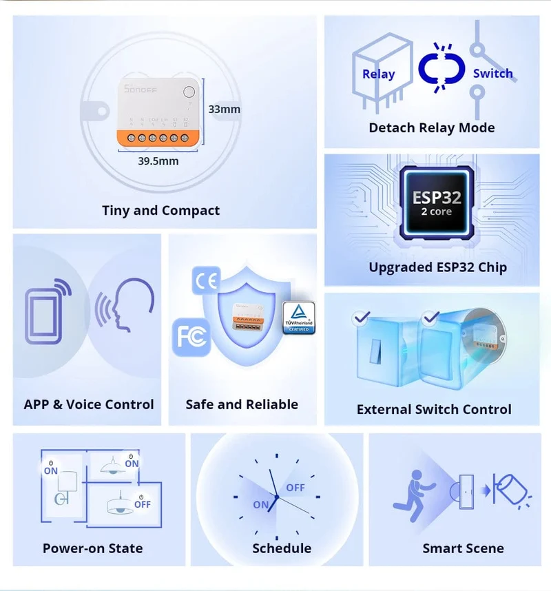 1/3/5PCS SONOFF R4 / R3 / R2 MINI Wifi Schalter Mini Extreme Smart Home Modul Stimme Fernbedienung Alexa Google Home Alice