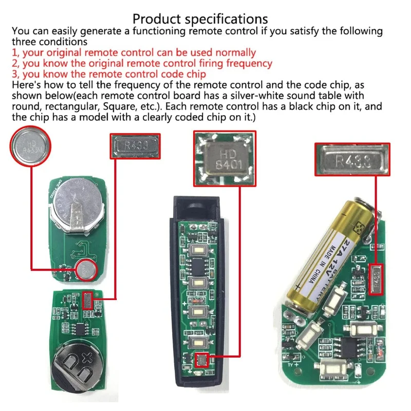 433Mhz 4 Tasten Garagentor Türöffner Duplizierer Kopie Fernbedienung 433.92 MHZ Fernbedienung Klon Klonen Code Auto
