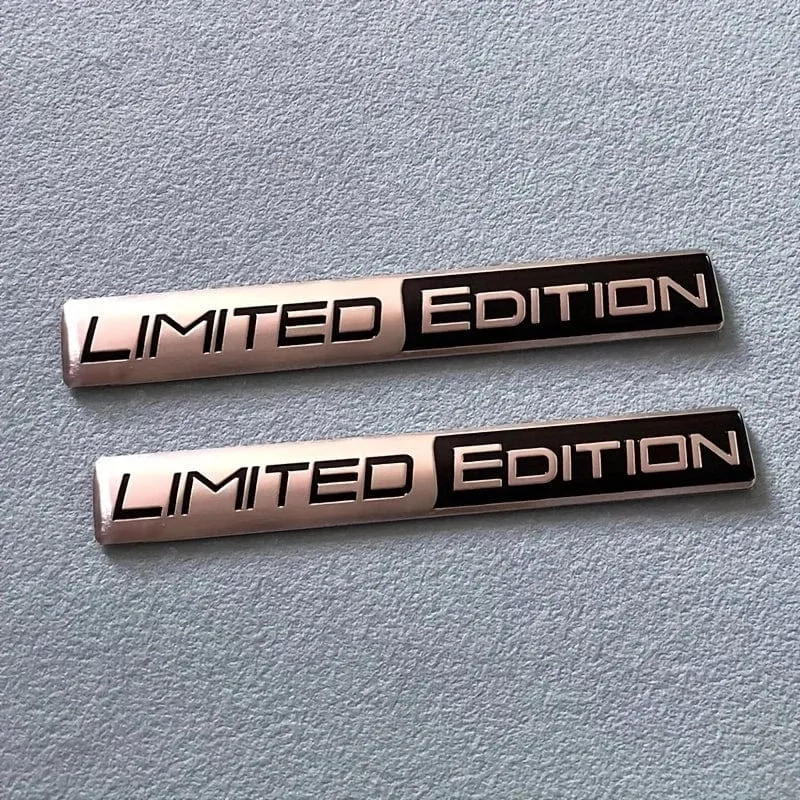 2 STK. Emblem in limitierter Auflage, 3D-Metallabzeichen, Aufkleber, Autorennen, Sport-Emblem für die hintere Kofferraumseite, Kotflügel, Auto, Motorrad