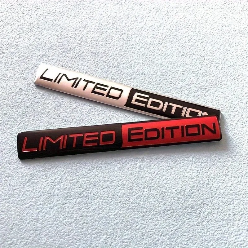 2 STK. Emblem in limitierter Auflage, 3D-Metallabzeichen, Aufkleber, Autorennen, Sport-Emblem für die hintere Kofferraumseite, Kotflügel, Auto, Motorrad