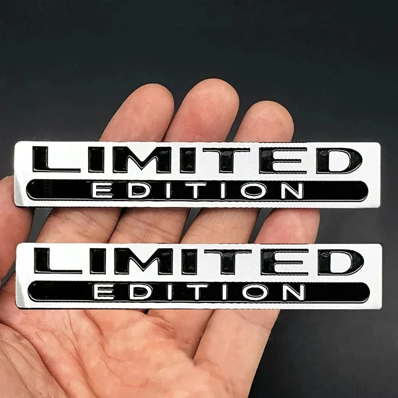 2 STK. Emblem in limitierter Auflage, 3D-Metallabzeichen, Aufkleber, Autorennen, Sport-Emblem für die hintere Kofferraumseite, Kotflügel, Auto, Motorrad