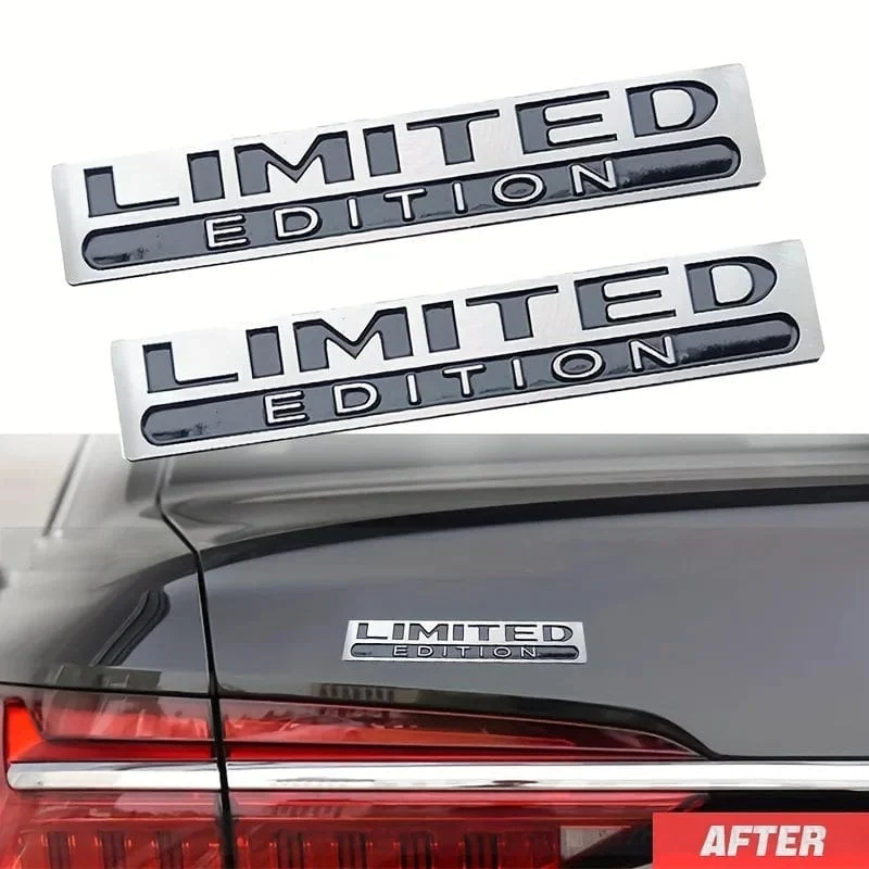 2 STK. Emblem in limitierter Auflage, 3D-Metallabzeichen, Aufkleber, Autorennen, Sport-Emblem für die hintere Kofferraumseite, Kotflügel, Auto, Motorrad