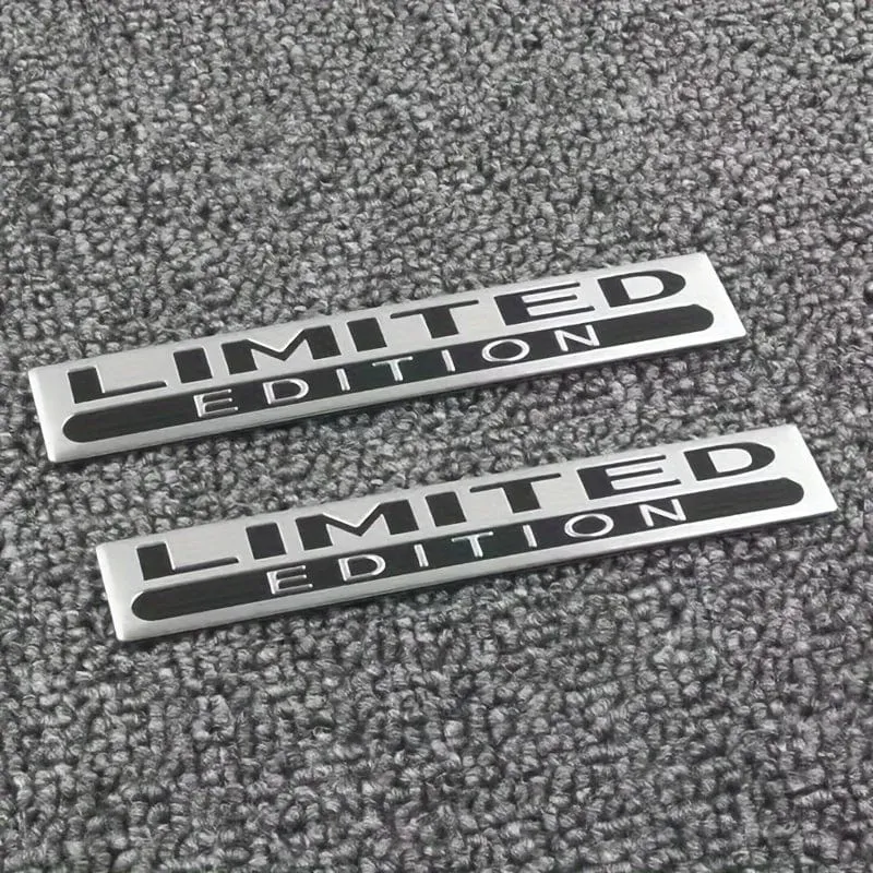 2 STK. Emblem in limitierter Auflage, 3D-Metallabzeichen, Aufkleber, Autorennen, Sport-Emblem für die hintere Kofferraumseite, Kotflügel, Auto, Motorrad