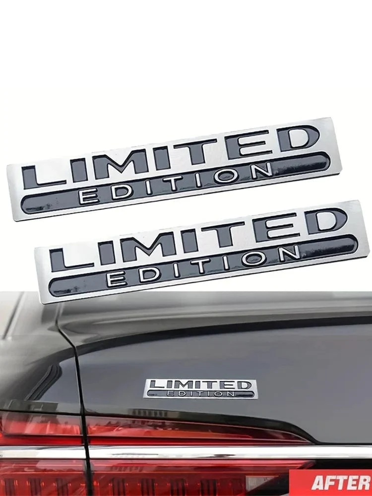 2 STK. Emblem in limitierter Auflage, 3D-Metallabzeichen, Aufkleber, Autorennen, Sport-Emblem für die hintere Kofferraumseite, Kotflügel, Auto, Motorrad