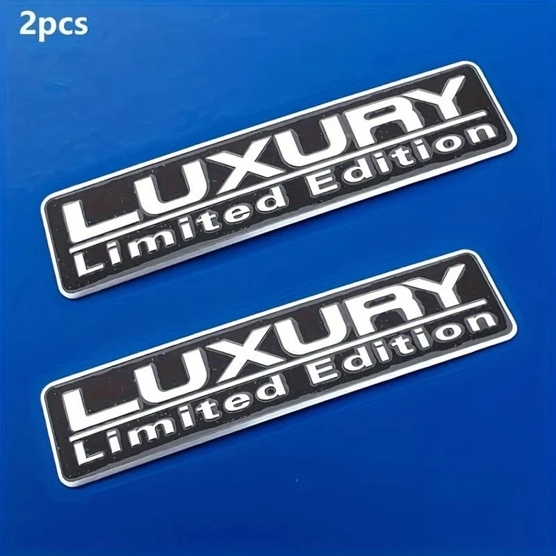 2 STK. Emblem in limitierter Auflage, 3D-Metallabzeichen, Aufkleber, Autorennen, Sport-Emblem für die hintere Kofferraumseite, Kotflügel, Auto, Motorrad