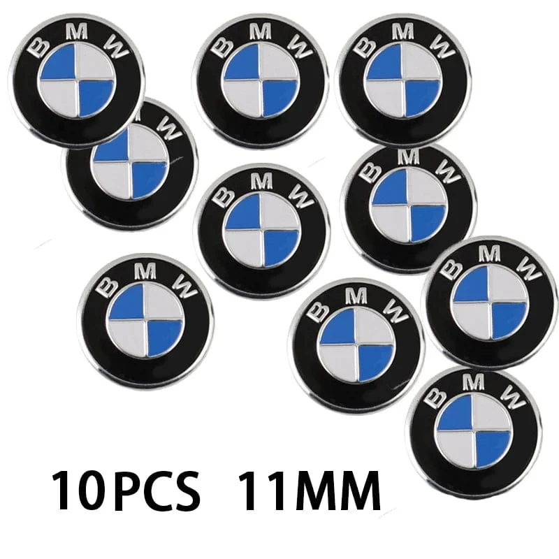 11/14mm Auto-Fernschlüsselanhänger-Emblem-Abzeichen-Radioknopf-Aufkleber für BMW M Performance E46 E49 F30 F80 E36 E46 E93 E92 F34 F31 Z4 X7