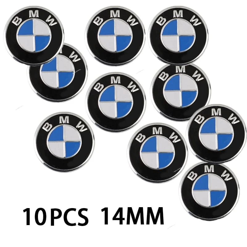 11/14mm Auto-Fernschlüsselanhänger-Emblem-Abzeichen-Radioknopf-Aufkleber für BMW M Performance E46 E49 F30 F80 E36 E46 E93 E92 F34 F31 Z4 X7