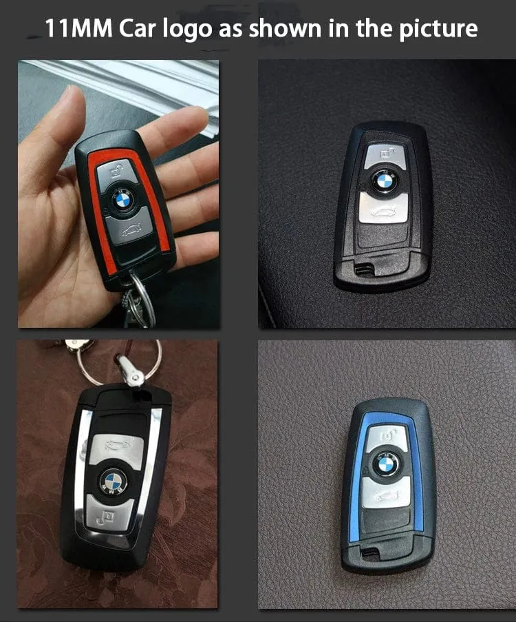11/14mm Auto-Fernschlüsselanhänger-Emblem-Abzeichen-Radioknopf-Aufkleber für BMW M Performance E46 E49 F30 F80 E36 E46 E93 E92 F34 F31 Z4 X7