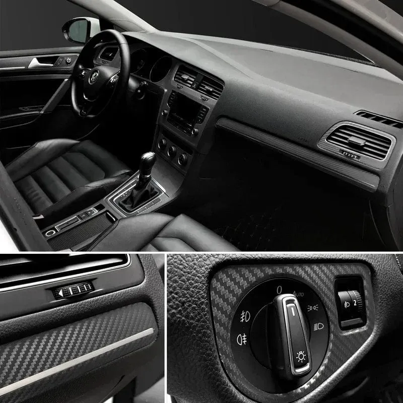 30x127cm Auto 3D Carbon Faser Rolle Film Aufkleber DIY Vinyl Film Auto Interior Styling Carbon Faser Dekorative decals