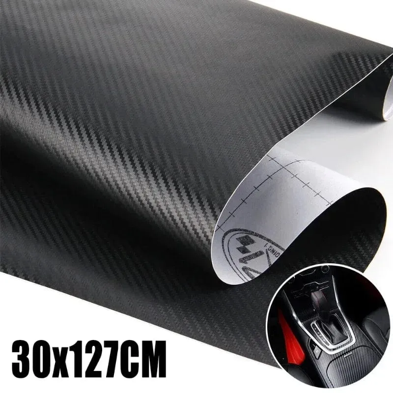 30x127cm Auto 3D Carbon Faser Rolle Film Aufkleber DIY Vinyl Film Auto Interior Styling Carbon Faser Dekorative decals