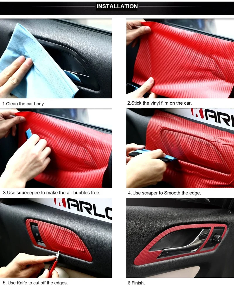 30x127cm Auto 3D Carbon Faser Rolle Film Aufkleber DIY Vinyl Film Auto Interior Styling Carbon Faser Dekorative decals