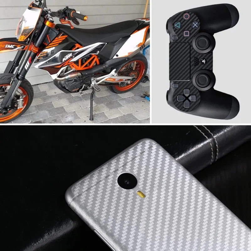 30x127cm Auto 3D Carbon Faser Rolle Film Aufkleber DIY Vinyl Film Auto Interior Styling Carbon Faser Dekorative decals