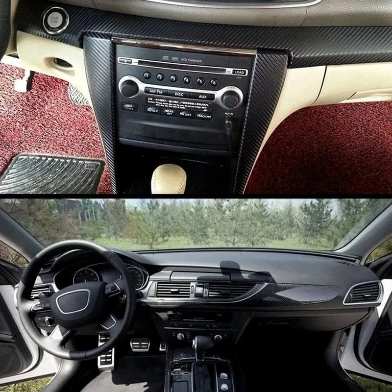 30x127cm Auto 3D Carbon Faser Rolle Film Aufkleber DIY Vinyl Film Auto Interior Styling Carbon Faser Dekorative decals