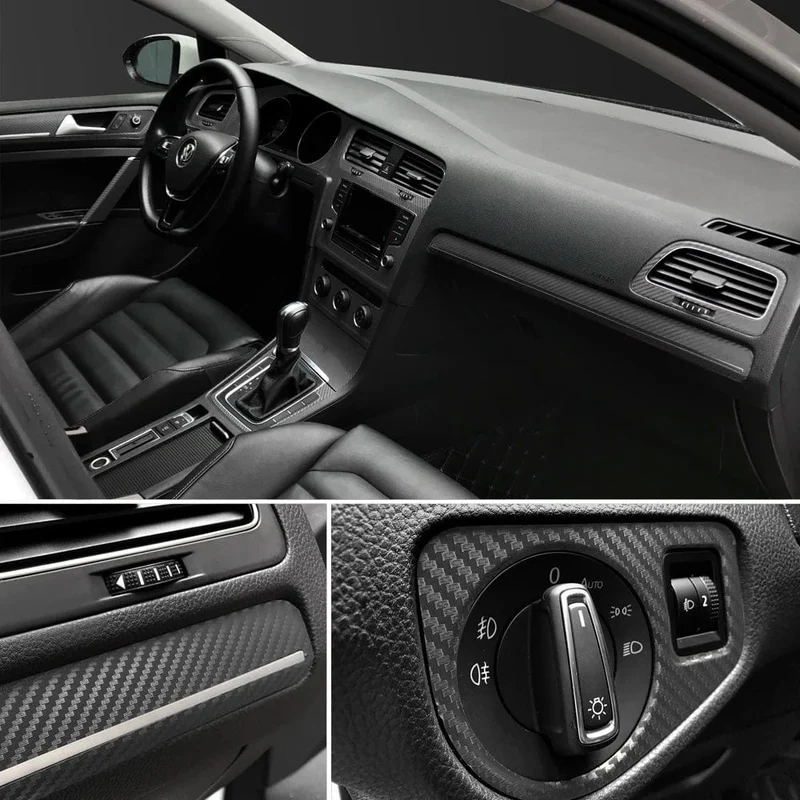30x127cm Auto 3D Carbon Faser Rolle Film Aufkleber DIY Vinyl Film Auto Interior Styling Carbon Faser Dekorative decals