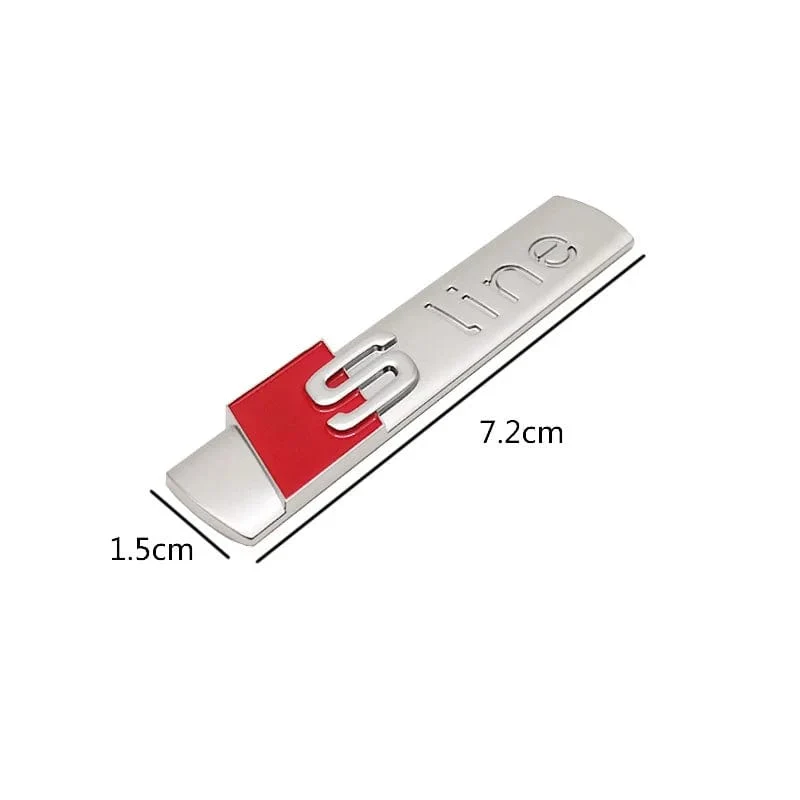 3D Metall Auto S LINE Emblem Aufkleber Abzeichen Aufkleber Dekoration für Audi Sline S6 S7 SQ5 SQ7 A3 A4 A5 A6 A7 A8L Q3 Q4 Q5 Q6 Q7 Q8 TT