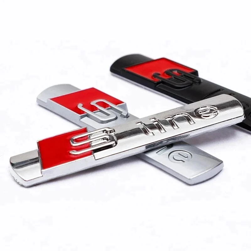 3D Metall Auto S LINE Emblem Aufkleber Abzeichen Aufkleber Dekoration für Audi Sline S6 S7 SQ5 SQ7 A3 A4 A5 A6 A7 A8L Q3 Q4 Q5 Q6 Q7 Q8 TT