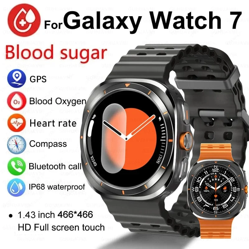 Für Samsung Galaxy Watch 7 Ultra Neue GPS-Track-Smartwatch für Männer AMOLED Immeranzeige Uhr BT Talk NFC Sport Smartwatches Frauen