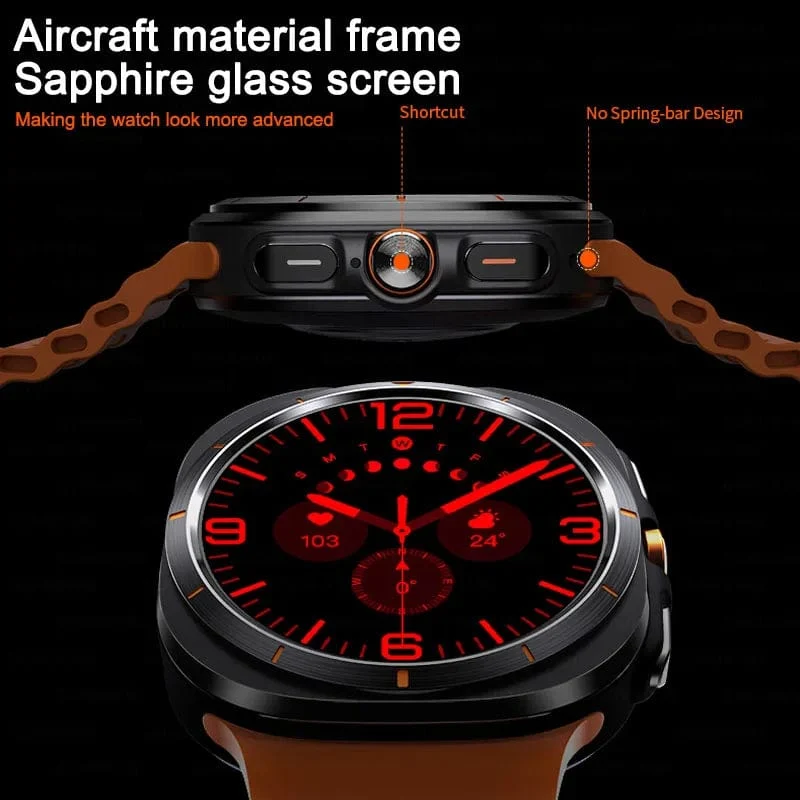 Für Samsung Galaxy Watch 7 Ultra Neue GPS-Track-Smartwatch für Männer AMOLED Immeranzeige Uhr BT Talk NFC Sport Smartwatches Frauen