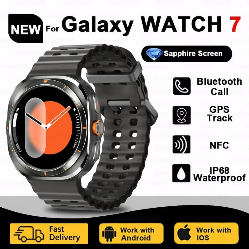 Für Samsung Galaxy Watch 7 Ultra Neue GPS-Track-Smartwatch für Männer AMOLED Immeranzeige Uhr BT Talk NFC Sport Smartwatches Frauen