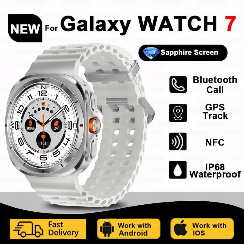 Für Samsung Galaxy Watch 7 Ultra Neue GPS-Track-Smartwatch für Männer AMOLED Immeranzeige Uhr BT Talk NFC Sport Smartwatches Frauen