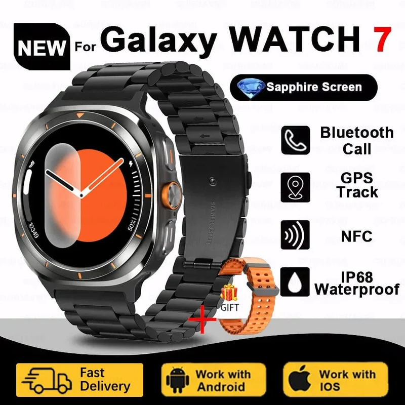 Für Samsung Galaxy Watch 7 Ultra Neue GPS-Track-Smartwatch für Männer AMOLED Immeranzeige Uhr BT Talk NFC Sport Smartwatches Frauen