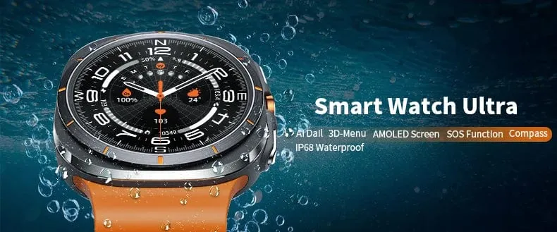 Für Samsung Galaxy Watch 7 Ultra Neue GPS-Track-Smartwatch für Männer AMOLED Immeranzeige Uhr BT Talk NFC Sport Smartwatches Frauen