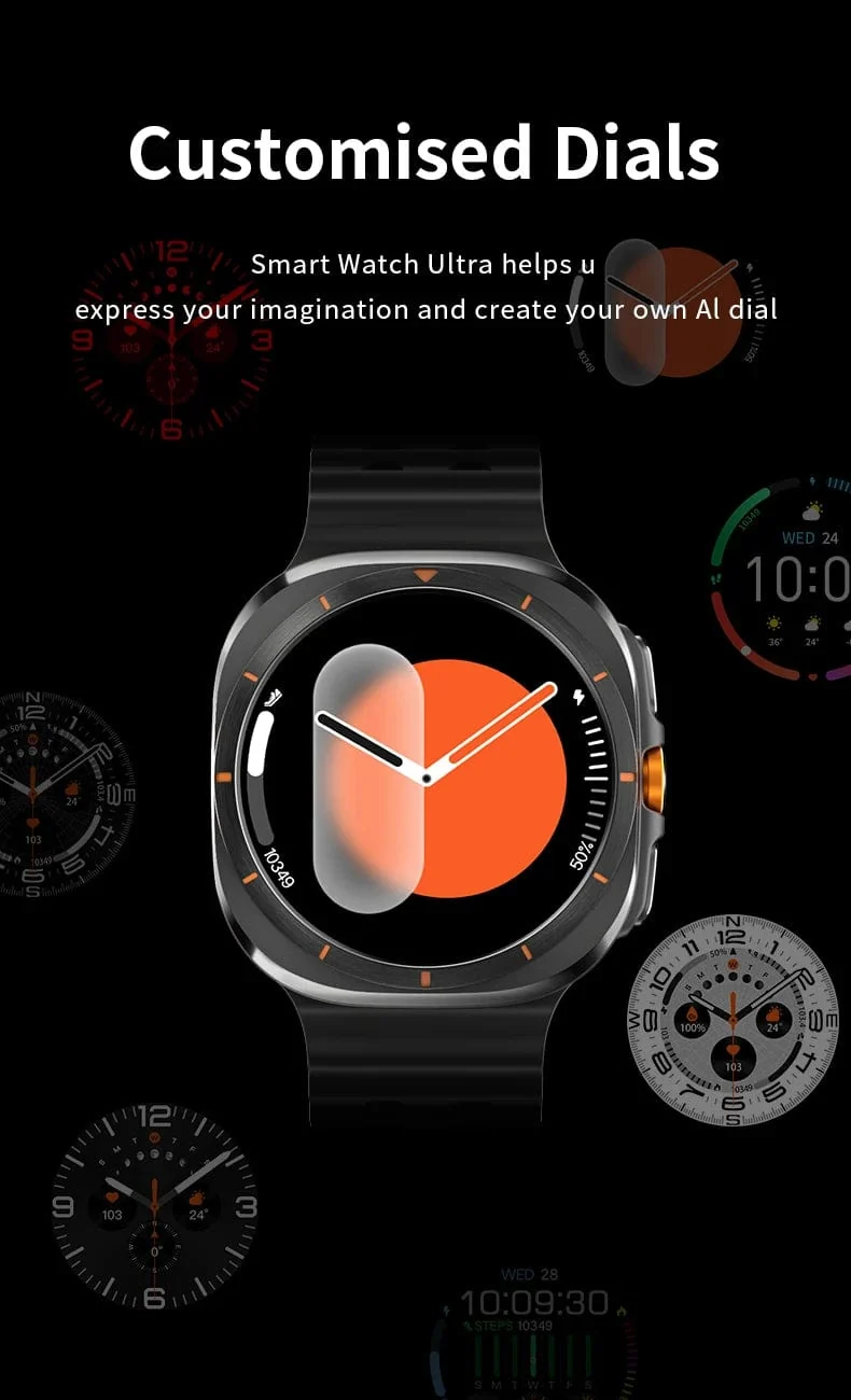Für Samsung Galaxy Watch 7 Ultra Neue GPS-Track-Smartwatch für Männer AMOLED Immeranzeige Uhr BT Talk NFC Sport Smartwatches Frauen