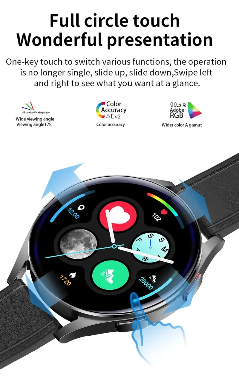 Neue Smartwatch 6 für Männer HD Full Touch Blutdruck Blutsauerstoff Bluetooth Anruf Sport Smart Watch Männer Frauen für Android IOS