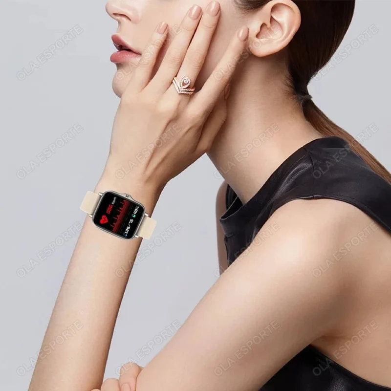 2024 Smart Watch für Männer Frauen Geschenk Voller Touchscreen Sport Fitness Uhren Bluetooth Anrufe Digitale Smartwatch Armbanduhr Herren