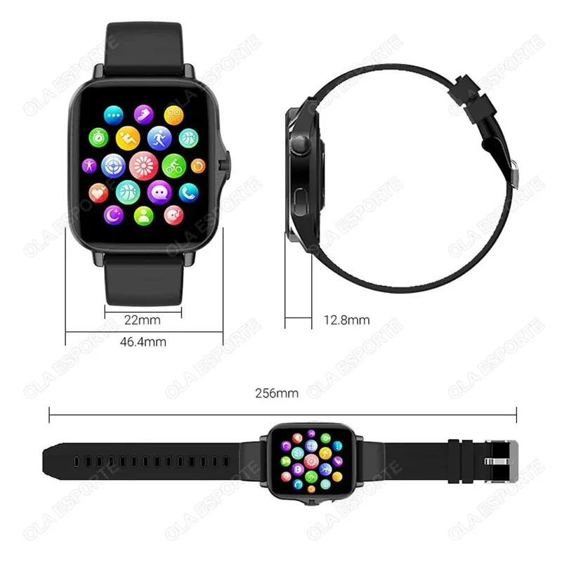 2024 Smart Watch für Männer Frauen Geschenk Voller Touchscreen Sport Fitness Uhren Bluetooth Anrufe Digitale Smartwatch Armbanduhr Herren