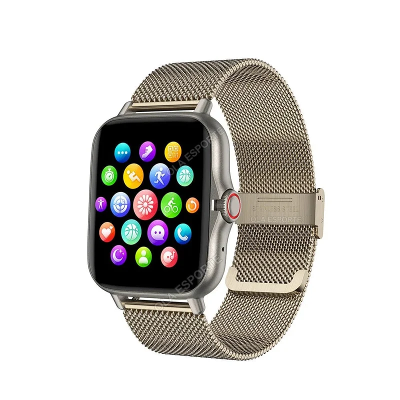 2024 Smart Watch für Männer Frauen Geschenk Voller Touchscreen Sport Fitness Uhren Bluetooth Anrufe Digitale Smartwatch Armbanduhr Herren