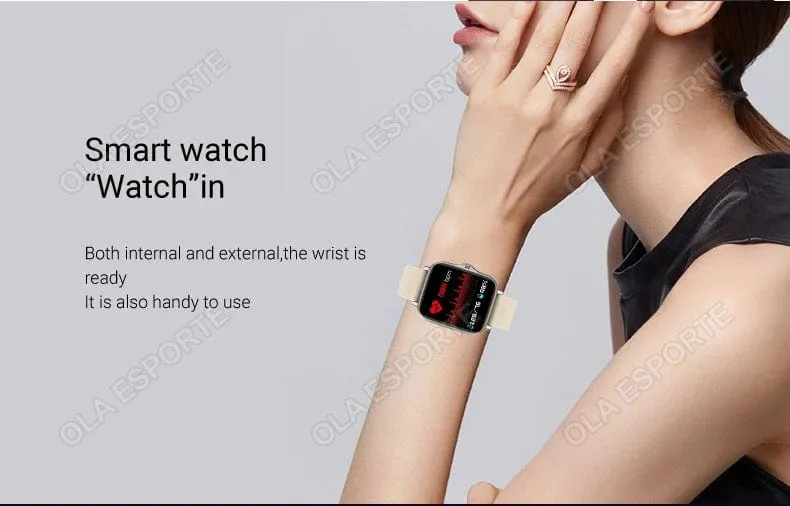 2024 Smart Watch für Männer Frauen Geschenk Voller Touchscreen Sport Fitness Uhren Bluetooth Anrufe Digitale Smartwatch Armbanduhr Herren