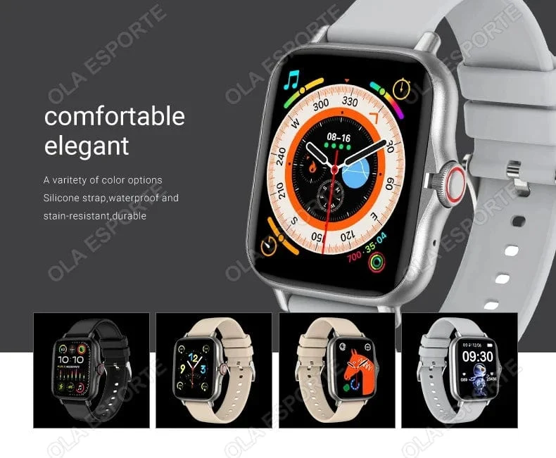2024 Smart Watch für Männer Frauen Geschenk Voller Touchscreen Sport Fitness Uhren Bluetooth Anrufe Digitale Smartwatch Armbanduhr Herren