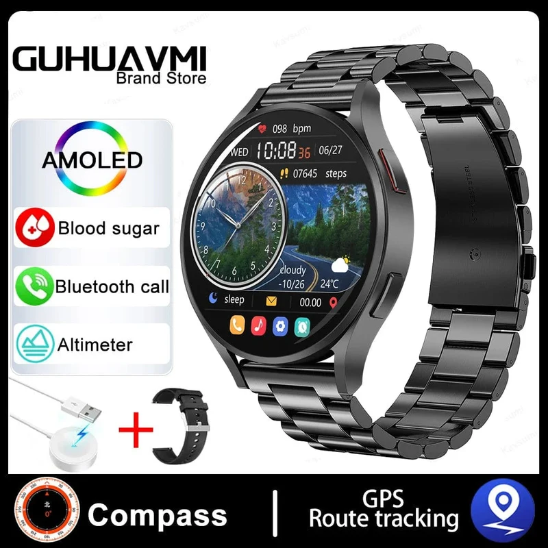 2024 Neu für Samsung Galaxy Watch 6 Classic Smart Watch Männer Frauen Benutzerdefiniertes Zifferblatt HD AMOLED Sprachanruf NFC GPS Tracker Sportuhren