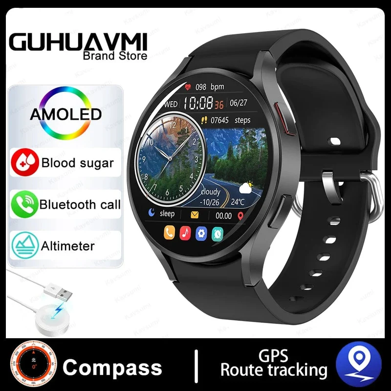 2024 Neu für Samsung Galaxy Watch 6 Classic Smart Watch Männer Frauen Benutzerdefiniertes Zifferblatt HD AMOLED Sprachanruf NFC GPS Tracker Sportuhren