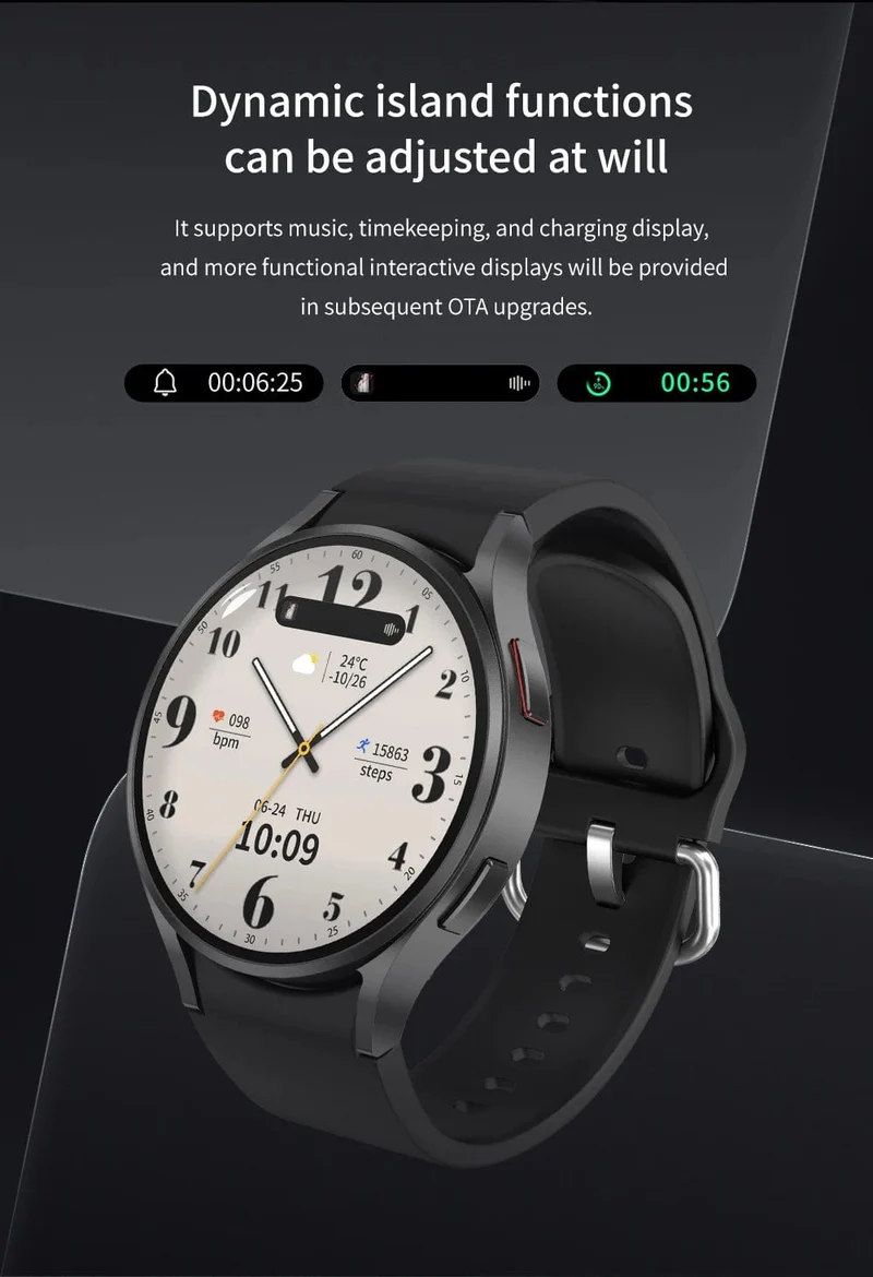 2024 Neu für Samsung Galaxy Watch 6 Classic Smart Watch Männer Frauen Benutzerdefiniertes Zifferblatt HD AMOLED Sprachanruf NFC GPS Tracker Sportuhren