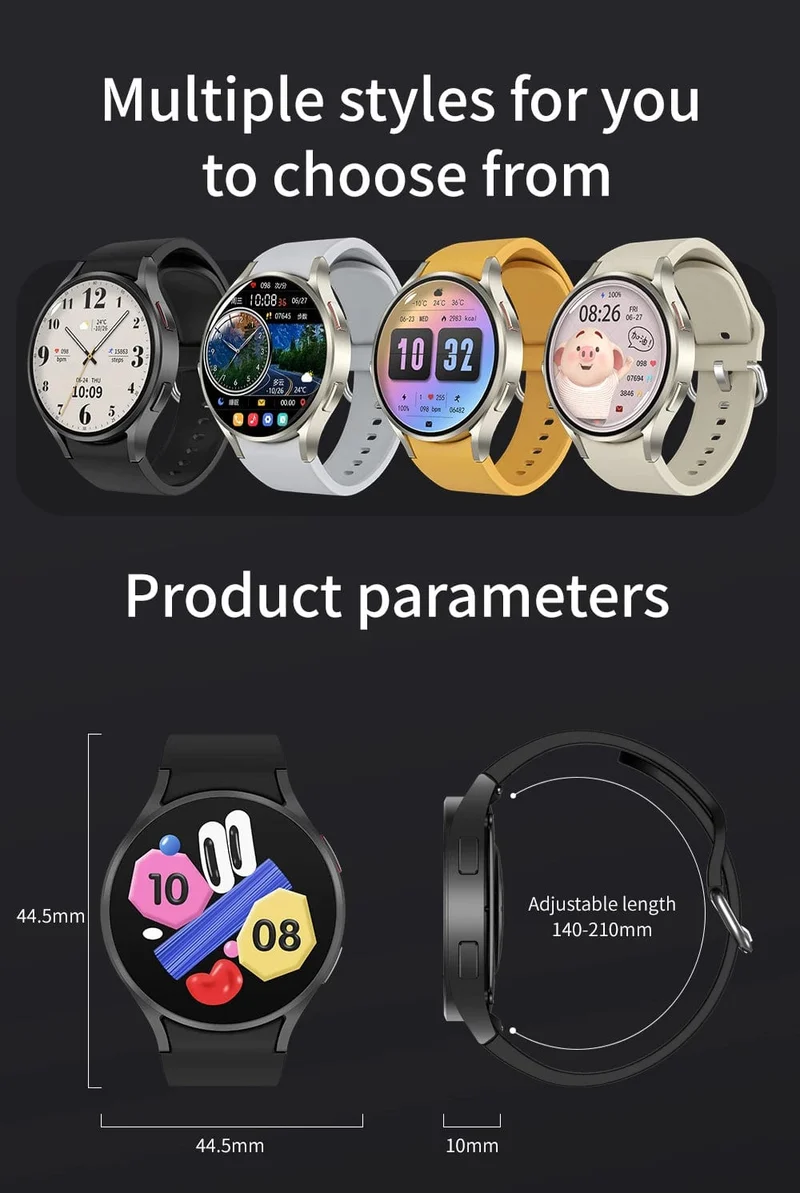 2024 Neu für Samsung Galaxy Watch 6 Classic Smart Watch Männer Frauen Benutzerdefiniertes Zifferblatt HD AMOLED Sprachanruf NFC GPS Tracker Sportuhren
