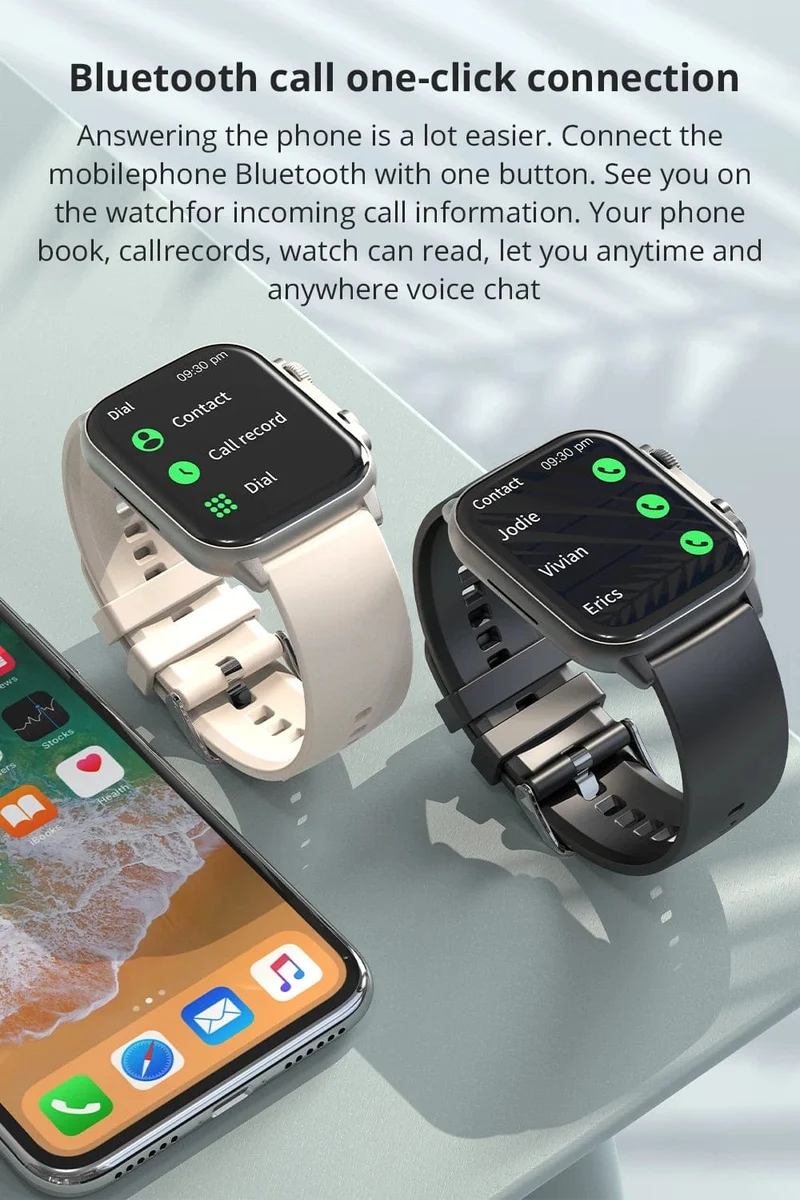 COLMI C81 2.0 Zoll AMOLED Smartwatch unterstützt AOD 100 Sportmodi IP68 wasserdichte Smartwatch für Männer und Frauen PK Ultra Series 8